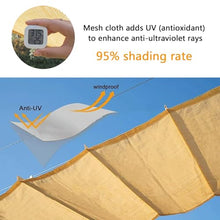 Retractable Wave Sun Shade Sail Awning, Flexible U-Shaped Canopy