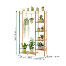 IBONSON Multi Tiered Plant Stand Indoor Balcony Multi-Layer Flower Stand Living Room Floor-Standing Flower Pot Rack Pothos Hanging Basket Succulent Plant Stand Corner Outdoor Plant Stand