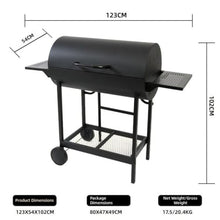 YEWASTI Large Double-Sided Barrel Charcoal Grill - Heavy-Duty BBQ Grill for Backyard, Camping, Patio Parties & Family Gatherings