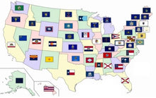50 US States Polyester Flag Set 3 ft x 5 ft Dura-Poly Polyester Indoor Flags by Flagline
