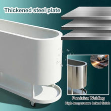 Dalumian Raised Planter Box, Elevated Raised Beds with Lockable Wheels, Indoor/Outdoor Plant Container w/Tray, Suitable for Patio, Garden, Porch(Off-White,120 * 30 * 60cm)