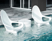 REZVANI FURNITURE STUDIO Tenjam Woosah Chair Set of Two Pool Lounge Chairs White Granite