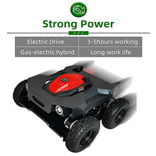 Remote Control Lawn Mower, Mowing Width 52cm Oil Electric Hybrid Four-Wheel Drive Robotic Lawn Mower Orchard Lawn Weeding Agricultural Garden Reclamation Grass Cutting Machine