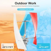 VBSNKLOI Wind Turbine Generator, Wind Generator Kit 400W 24V 3 Blade Portable Vertical Helix Nature Power System with Controller Energy