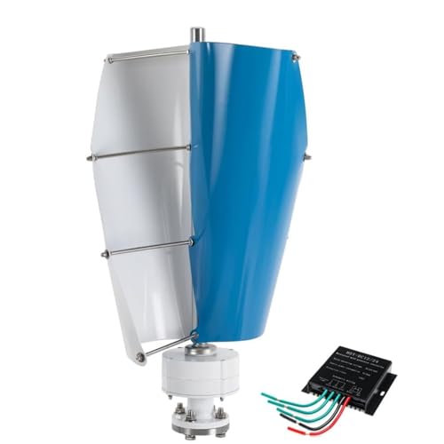 HYZHANHONG 18000W Wind Turbine Generator, 12V24V48V220V 2 Blades Portable Vertical Helix Wind Power Turbine Generator Kit with Charge Controllerfor Off-Grid Home, Garden,12v