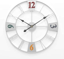 PPXCZZ 23 Inch Outdoor Garden Wall Clock, Large Retro Open Dial, Waterproof Wrought Iron, Silent Quartz, Weatherproof(Type a)
