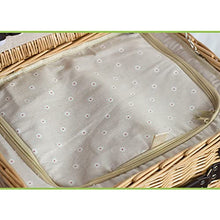 Storage Basket,Wicker Picnic,2 Person Set,Complete Accessories