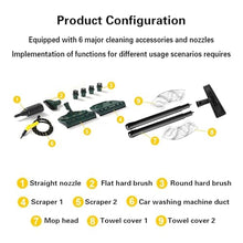 FENOKD Multi-Purpose High Temp Steam Washer, 4-5Bar High Pressure Steam Cleaner with 8 Accessories, 120Ml/Min, 3.5L Tank, Smart Timer, for Home, Car, Ac Cleaning,Yellow