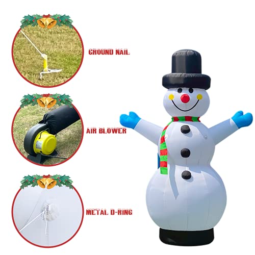 OZIS 13Ft Tall Inflatable Snowman Decoration White