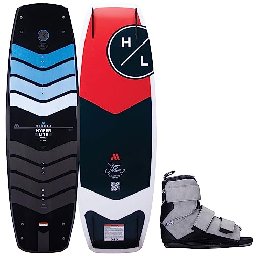 Hyperlite Murray Pro Mens Wakeboard 134 W/Formula Bindings Black/Red 134cm/(7-10.5)