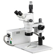 AmScope Professional Trinocular Stereo Zoom Microscope with Fiber-Optic Ring Light