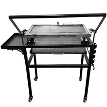 Stainless Steel Rotating Grills,BBQ Charcoal Grills with Storage Tray,Reversible Stainless Steel Grill Net,Drawer Charcoal Basin,Universal Moving Wheels,Grill Whole Chicken,Fish