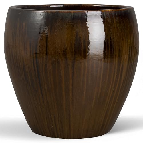 Emissary Java Stoneware Round Planter 24in. L x 23.5in. H