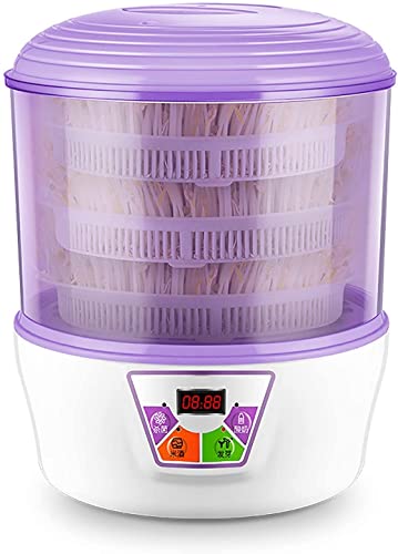 Bean Sprout Machine, Automatic Intelligent Germination Machine PTC Temperature Controller 360 Degree Sprinkler 3 Layers Seed Cereal Sprouting Machine