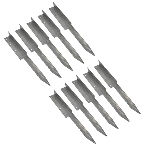 Garden Double Sleeper Corner Support Stainless Steel Stake Spike 670mm 10pc
