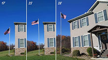 Telepole Manufacturing Inc 17' Sectional Flagpole with 266 LED Solar Light Silver