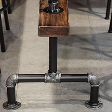 DESALAI Solid Wood Bar Height Table,Industrial Counter Kitchen Dining Table,Rectangular Table Tall Pub Narrow Sofa Table,No Stool(78.7", Brown)
