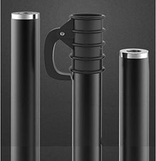 ARGENTFLUX Windproof Beach Umbrella, PortableProtection Fishing Umbrella, Tilt Aluminum Pole, Sun Shade Parasol, with Bag, Black(220cm/7ft)