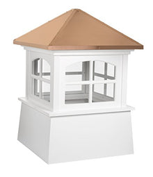 Good Directions Huntington Vinyl Cupola with Copper Roof 54" x 76" Copper and White