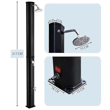 Xoiasth Solar Heated Shower, Freestanding Garden Pool Shower with Shower Head and Foot Washer Tap, for Poolside Pool Spa Backyard Beach