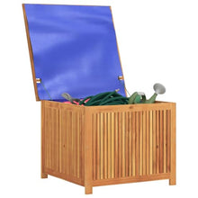 UUGRANDTO Garden Storage Box Natural Wood Solid Acacia Wood 29.5x29.5x22.8 in Outdoor Furniture Storage Boxes