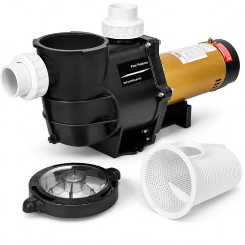 XtremepowerUS 2HP In-Ground Swimming Pool Pump Dual Speed High Flow 2" Inlet 230V High Flo 2-Speed w/ Slip-On Fitting Adapter, 5,820 GPH with Filter Basket