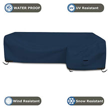 Covers & All Sofa Covers, 12 Oz Waterproof L Shape Sectional Couch Cover, Tear & UV Resistant Furniture Protector with Handles & Air Pockets (Right Side Sofa, 90" x 120" x 33" x 35", Blue)