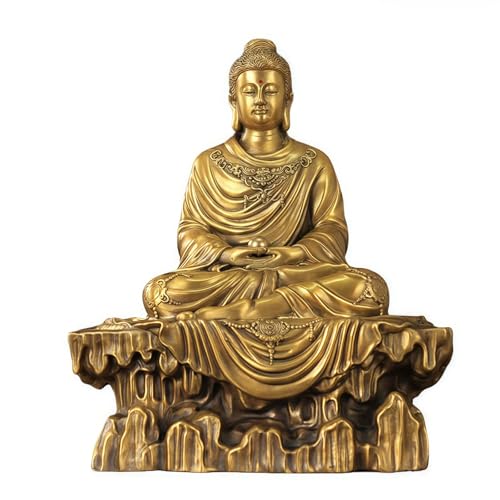 Brass Buddha Statue & Figurine for Home/Indoor/Outdoor, Buddah Decor Gifts