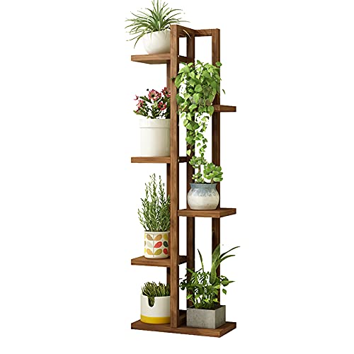 WZWTYSM flower standWooden Plant Holder Flower Pot Holder Container Shelf Plant Accessories Indoor Outdoor Balcony Garden Decoration Plants Flower Shelf Brown