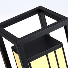 PAOOPA Pathway Light, Post Light Waterproof, Outdoor Lamp Post Lawn Light Floor Lamp, Outdoor Bollard Lighting for Lawn, Patio, Courtyard and Driveway Decoration,Black
