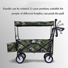 Folding Portable Shopping Cart Garden Trolley Cart with Canopy, Heavy Duty Wagon Children's Luggage Cart