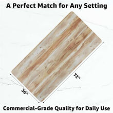 SunSierra 36" x 72" Rectangular Wood-Look Laminate Table Top – Indoor Commercial Surface, Durable Core