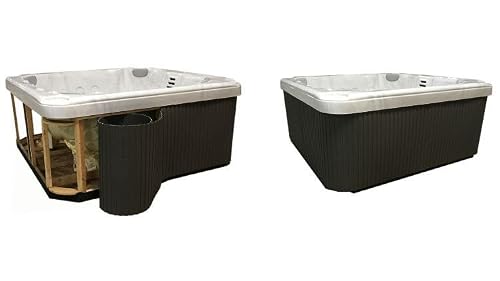 Confer Plastics Hot Tub Panel Replacement Kit – Flexible Spa Panels – Reskirts spas up to 34.5” x 84” x 84” Any Radius Corner – Made in USA! (Deep Gray)