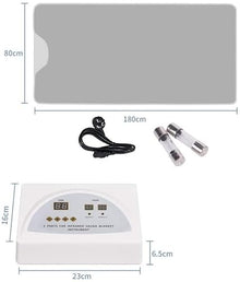 TZLGMDER Body Shaping and Weight Loss Sauna Weight Loss Blanket Digital Heating Sauna Blanket Weight Loss and Slimming Home Beauty(Silver)
