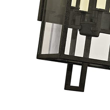 Beckham 4-Light Outdoor Wall Sconce - Forged Iron Finish - Clear Glass