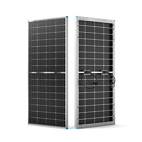 Renogy 220 Watt Bifacial Solar Panel 12 Volt Monocrystalline High Efficiency Solar Module for RV Off Grid Solar Power System