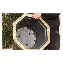 iumLeap Ceramic Plant Pots Large Thickened Resin Flower Pot Octagonal Green Plant Garden Flower Pot Balcony Orchid Succulent Pot Plant Pots,One Color-L