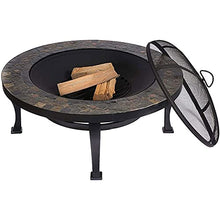 Hut Large Fire Pit Natural St Outdoor Garden Patio Heater Grill Camping Bowl with Poker