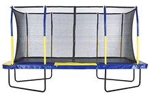 Upper Bounce Rectangle Trampoline with Enclosure Blue/Yellow