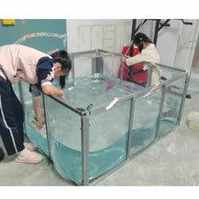 MUHM Pool Above Ground, Transparent Canvas Pool, 1.3mm Thick Clear PVC Children's Pool, Easy to Observe for Emergency Water Tank Koi Breeding, Customizable Size (Color : Clear, Size : 120X80X60CM)