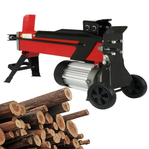 Electric Log Splitter, Hydraulic Wood Splitting Machine with Foot Switch, Suitable for Firewood and Forestry Harvest