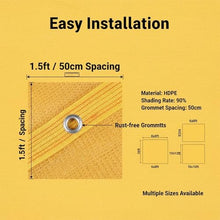 90% Outdoor Sun Shade Cloth, 50×70FT Pergola Shade Cover with Grommets, Privacy Screen Sunshades for Patio Garden Backyard Plant, Yellow