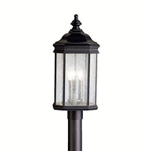 Kichler 9918BK Kirkwood Outdoor Post Mount 3-Light, Black