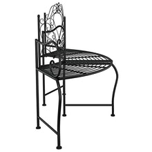 KGFHERENB 59.1" Circular Tree Bench Outdoor Metal Garden Seat, Heavy Duty Steel Round Bench for Patio Yard Lawn, 4-Person Capacity Tree Surround Seating, Matte Black Finish
