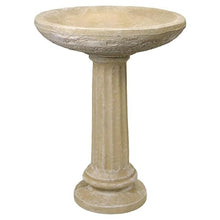 Solid Rock Stoneworks 2 Piece Collanade Birdbath- 26" Tall- Desert Sand Color