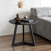 WGTYOA Sofa Black Solid Wood Small Tea Table Round Edge A Few Contracted Sitting Room Corner