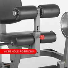XMark Leg Exercise Machine with Rotary Leg Extension and Leg Curl Gray