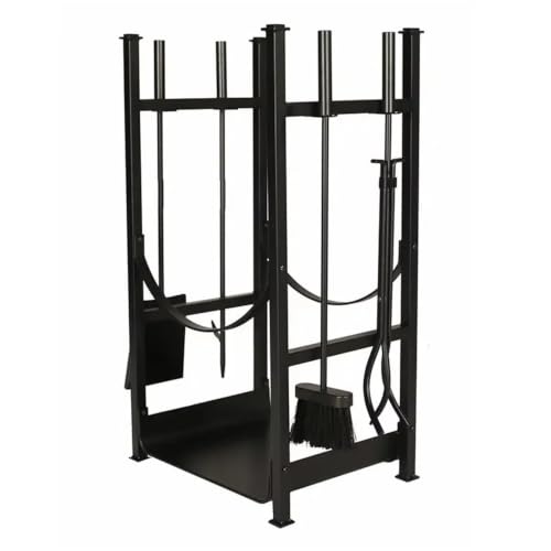 IEDFHJU Firewood Rack Wrought Iron Firewood Rack with Tool Holder