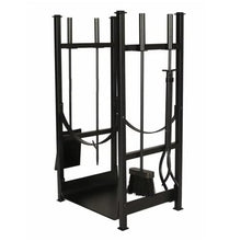 IEDFHJU Firewood Rack Wrought Iron Firewood Rack with Tool Holder