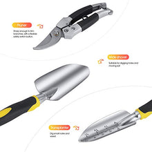 GUSATOLAS 6 PCS Cast-Aluminum Heavy Duty Gardening Tools Set Yellow